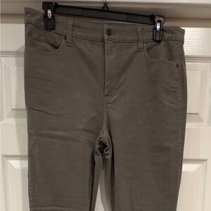 Gray Corduroy Casual Pants